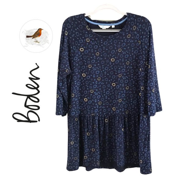 Boden Tops - BODEN Katrina Jersey Top - Blues Star Doodle Tunic